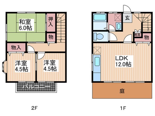 峰本アパートの物件間取画像